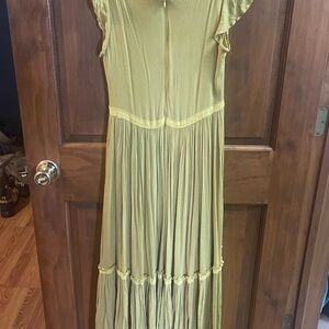Joyfolie Mustard Maxi Dress